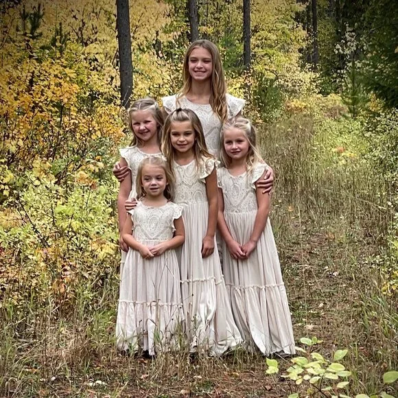Sister dresses, family picture outfit, off white / beige dresses, Joyfolie - Picture 1 of 4